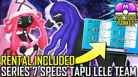 Series 7 Specs Tapu Lele Team Vgc 2020 Pokémon Sword And Shield Pokésports Youtube