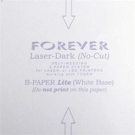 Forever Laser Dark No Cut B Paper Lite Transferpapier A4xl