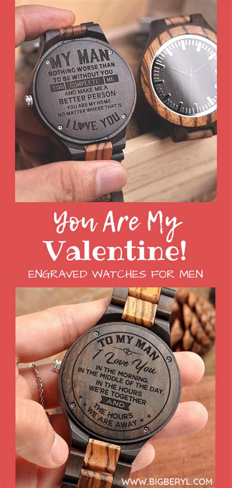Valentine's day gifts for him. Wooden Engraved Personalized Watch For Men | Valentine ...