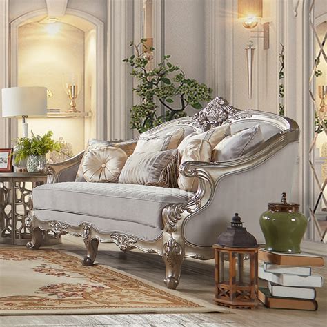 Hd 20339 Homey Design Upholstery Living Room Set Victorian European