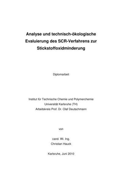 Kapitel 1 Einleitung Institut Für Technische Chemie Und