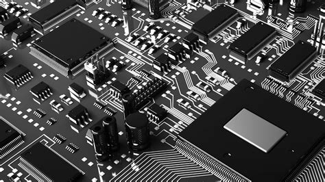 Black And White Photo Of A Computer Chip Wallpapers And
