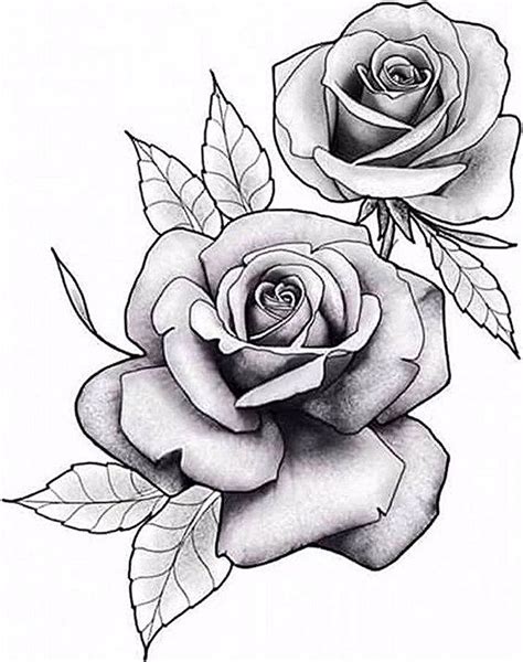 45 Flores Bg Flores Rosetattoo Rose Tattoo Stencil Realistic