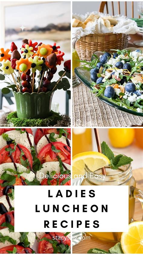 Four Different Pictures With The Words Ladiesluncheon Recipes