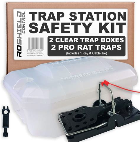 Roshield 2 X Professional Clear Rat Killer Trap And External Rodent Box