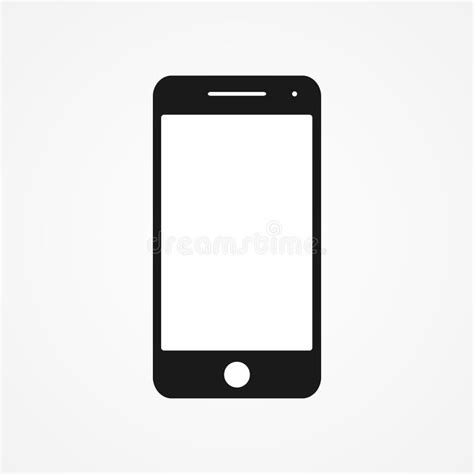 Wonderful Silhouette Design Of A Mobile Phone On A White Background