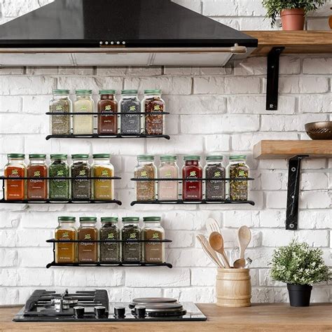 Prep And Savour Space Saving Spice Rack Organizer For Cabinets Or Wall