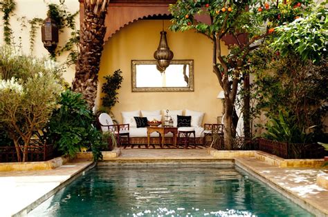 a guide to the resplendent riads of marrakech courtyard pool marrakech spanish house