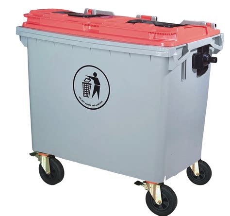 Large 660l Storage Trash Can With 4 Wheels Waste Bin China Dustbin
