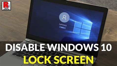 How To Disable Lock Screen On Windows 10 Youtube