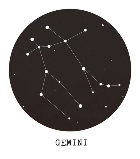 Gemini Star Constellation Art Print By Clarissa Di Nicola