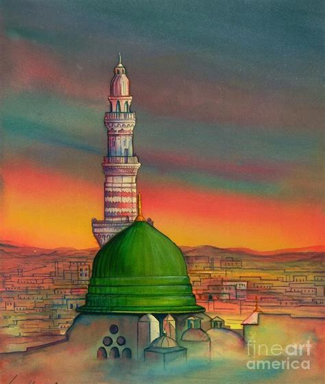 Madinah The Beloved City By Seema Sayyidah Islamic Art Mosque Art