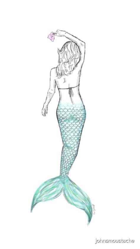 Mermaid Drawing By Johnsmoustache Redbubble