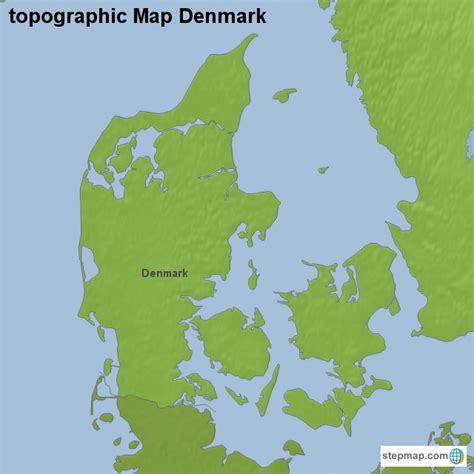 Stepmap Topographic Map Denmark Landkarte Für Denmark