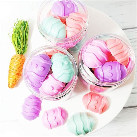 Adorable Mini Glycerin Easter Egg Soaps In The Scent Of Tulips Brand