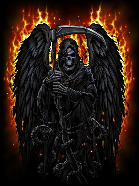 Grim Reaper By Adrian Balderrama Seni Gelap Gambar Objek Gambar