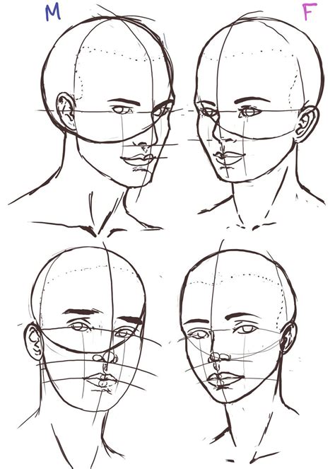 Anime Face Drawing Reference Anime Male Face Drawing Reference Handshears