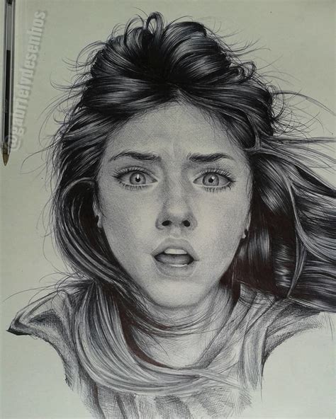 Artist Uses As A Tool Only A Ballpoint Pen To Capture The Emotions Of