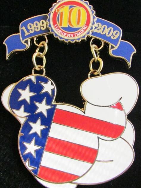 disney 10th mickey mouse icon american flag tribute artist proof ap pin ebay