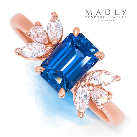 Cornflower Blue Sapphire With Diamonds Madly