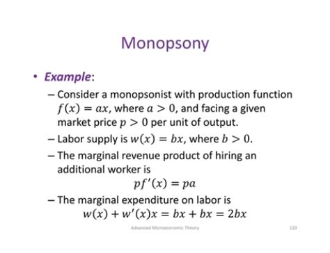 Monopsony• Example