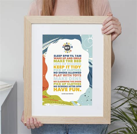 My Bedroom Rules Personalised Print By Over And Over