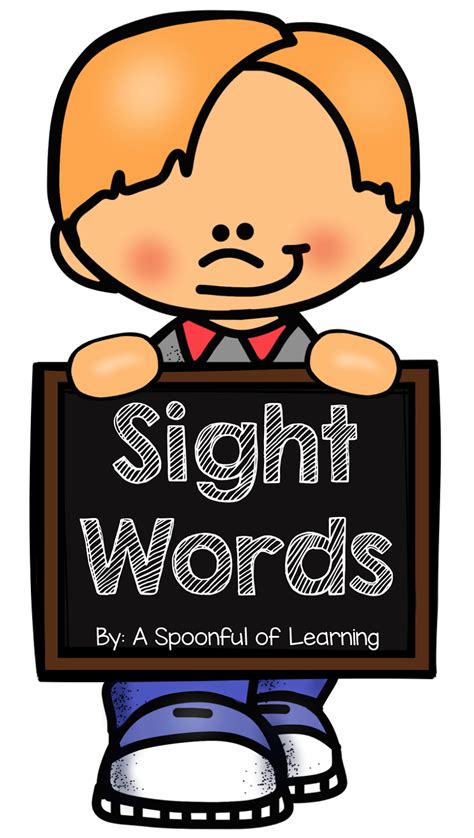 A Spoonful Of Learning Sight Words And A Freebie