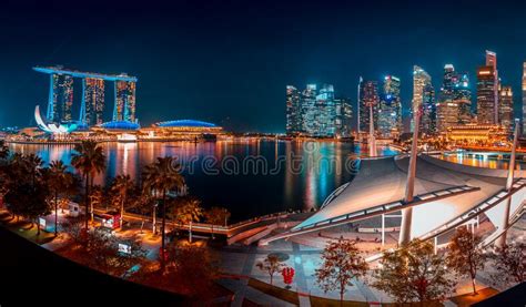 Skyline Of Singapore City Editorial Stock Photo Image Of Night 172639388