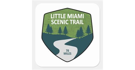 Little Miami Scenic Trail Square Sticker Zazzle