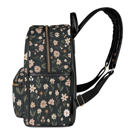 Vintage Flower Garden Small Backpack Womans Backpack Purse Teen Backpack Wildflower Backpack