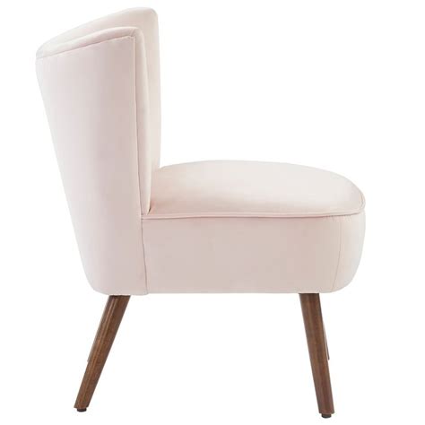 Elle Accent Chair Blush Pink Accent Chairs Velvet Accent Chair