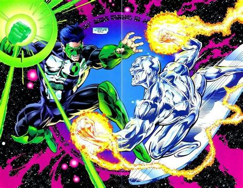 Silver Surfer Vs Green Lantern Marvel Vs Dc Pinterest