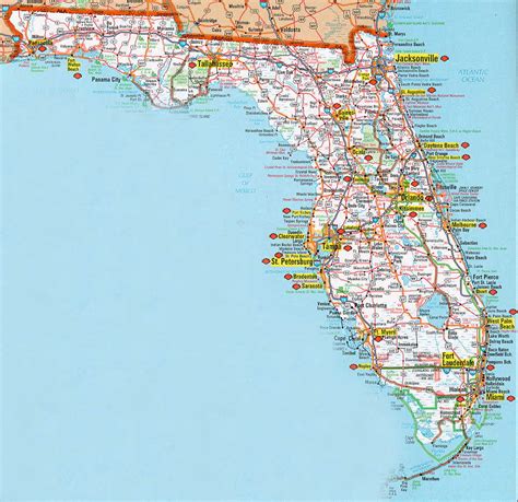 Map Of Florida With Cities World Map