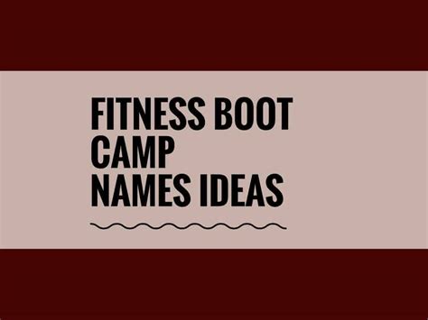 76 Best Fitness Boot Camp Names Ideas Entrepreneur Blog