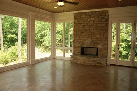The fireplace is the focal point and it completed the room. sunroom with fireplaces | sunroom with fireplace | Sunroom ...