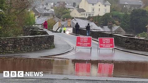 Flooding Scenes From Powys And Wrexham Bbc News