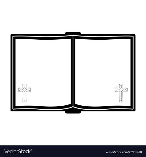 Holy Bible Silhouette Royalty Free Vector Image