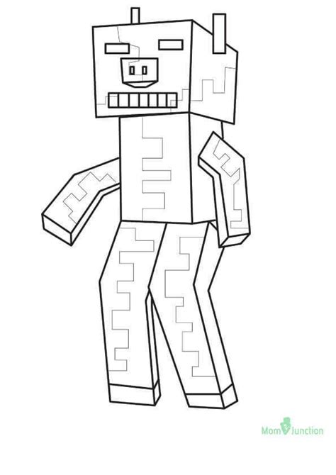 Minecraft Zombie Pigman Coloring Page Minecraft Coloring Pages