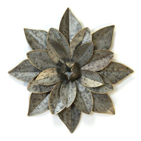 Stratton Home Decor Layered Galvanized Metal Flower