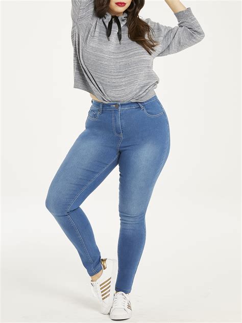 Simply Be Simply Be Womens Plus Size Lucy High Waisted Skinny Jeans