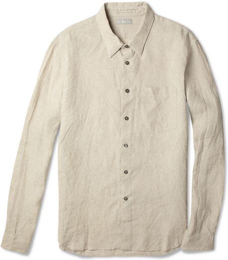 Margaret Howell Irish Linen Shirt In Beige For Men White Lyst