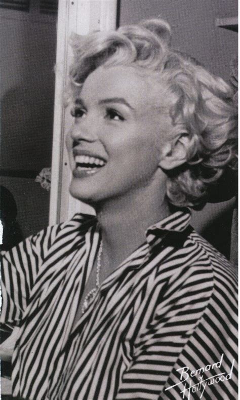 Bruno Bernard Marilyn Monroe 1952 Photo In Striped Shirt Marilyn Monroe Photos Marilyn