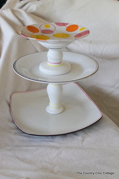 Diy Cupcake Stand With Three Tiers Angie Holden The Country Chic Cottage