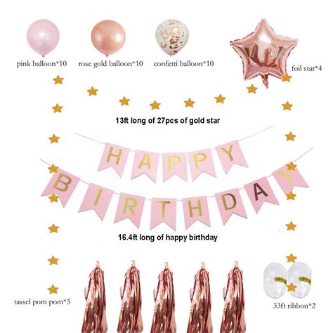 Buy 15th Birthday Decorations15th Birthday Party Supplies Rose Gold