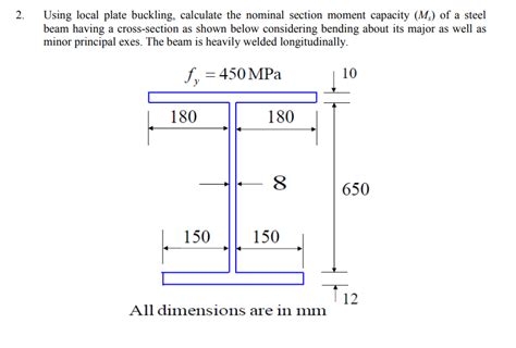 So the effective slab width to be considered to transfer this unbalanced bending moment is only 1.5 times the thickness of the slab or drop panel on each side of the column face. Solved: 1. Using Local Plate Buckling, Calculate The Nomin ...