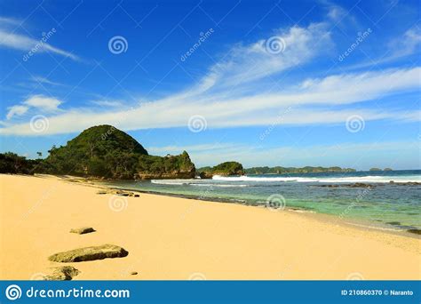 Goa China Beach A Tourist Beach In Malang East Java Indonesia Stock