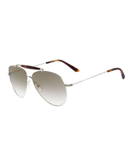 Valentino Metal Aviator Sunglasses