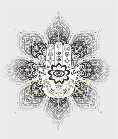 Black And White Hamsa By Alinesobie On Deviantart Hamsa Chakra