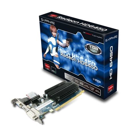 Includes clocks, photos, and technical details. Sapphire Radeon HD 6450 1GB DDR3 DVI VGA HDMI PCI-E Graphics Card - Ebuyer