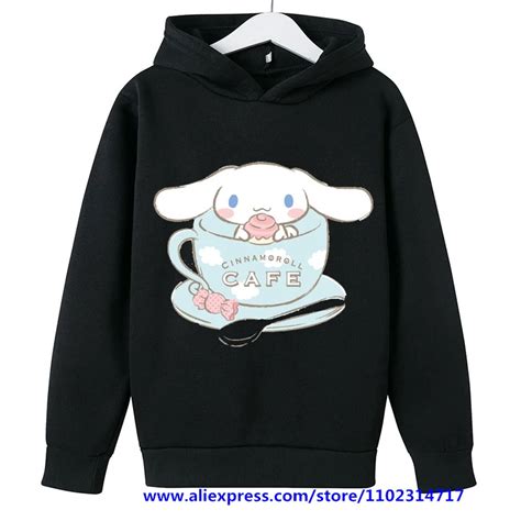 New Miniso Cinnamoroll Hoodie Kids Clothes Girls Sweatshirts Spring